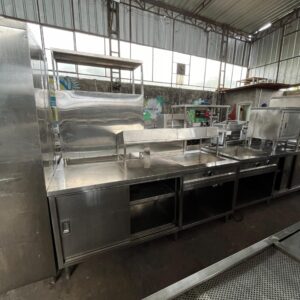 Kitchen Set Complete Raja Barang Resto - Peralatan dapur komersial modern termasuk kompor gas, cabinet, dan work station untuk restoran